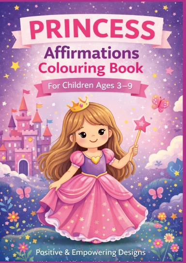 Black Girl Princess Affirmations Colouring Book