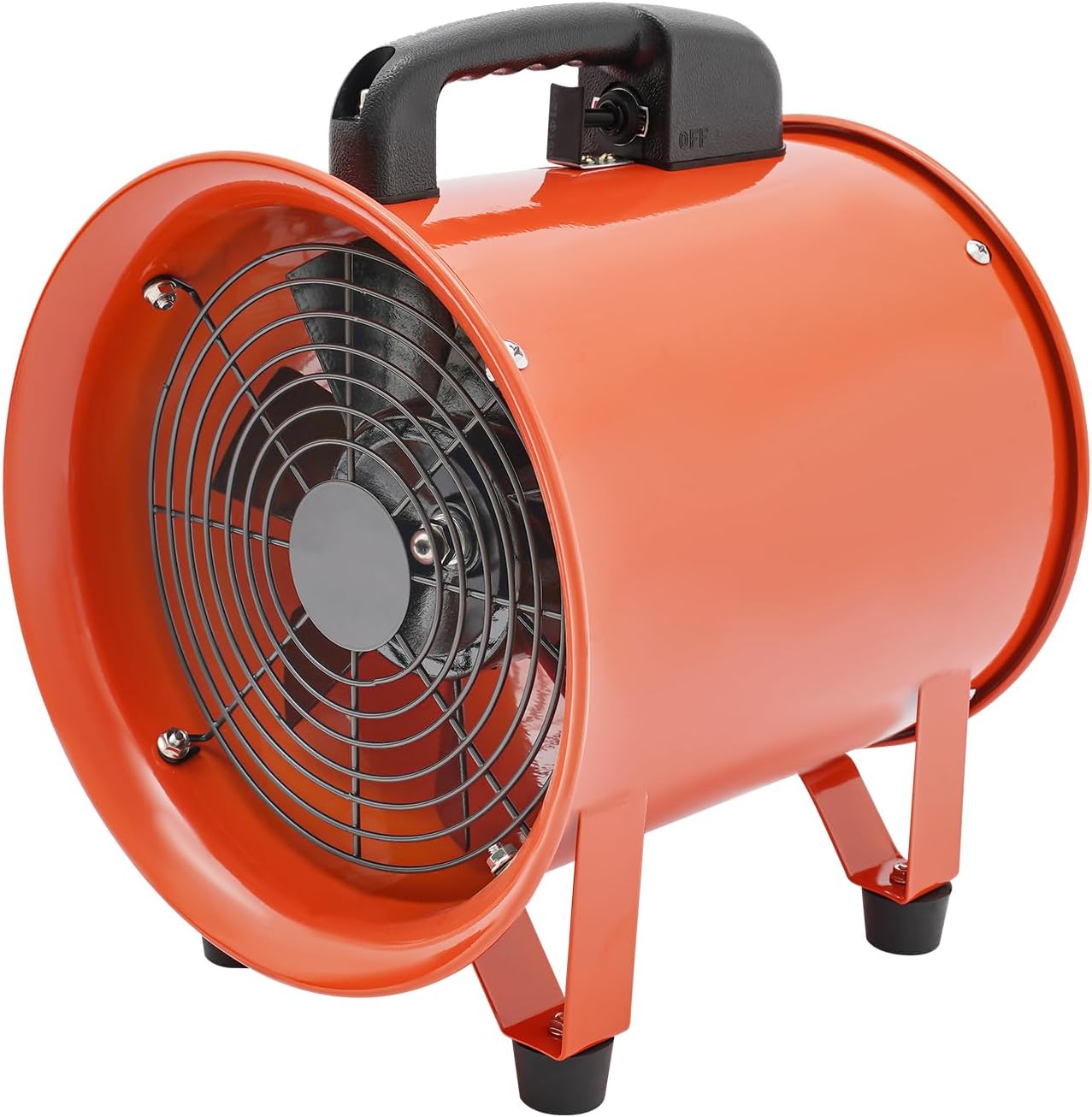 Industrieventilator Axialgebläse Industrielüfter Ventilator AC-Motor Baugebläse Rohrventilator Gebläse Bauventilator Tragbares Kanalschlauch Baulüfter für Fabriken Bauernhöfe mit 10M Schlauch
