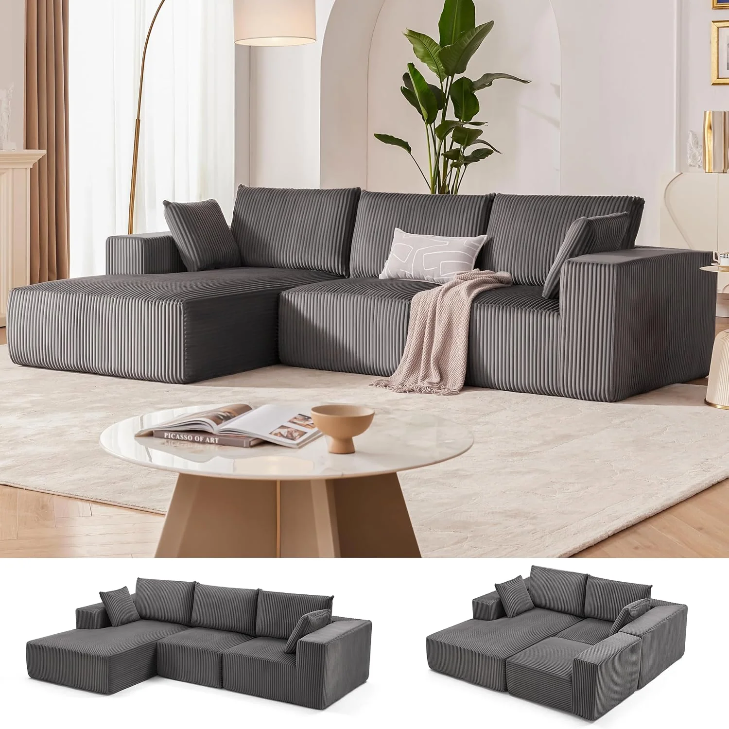 108 Modular Sectional Sofa Cloud Sectional Couch Modern Modular L-Shape Sofa Couch