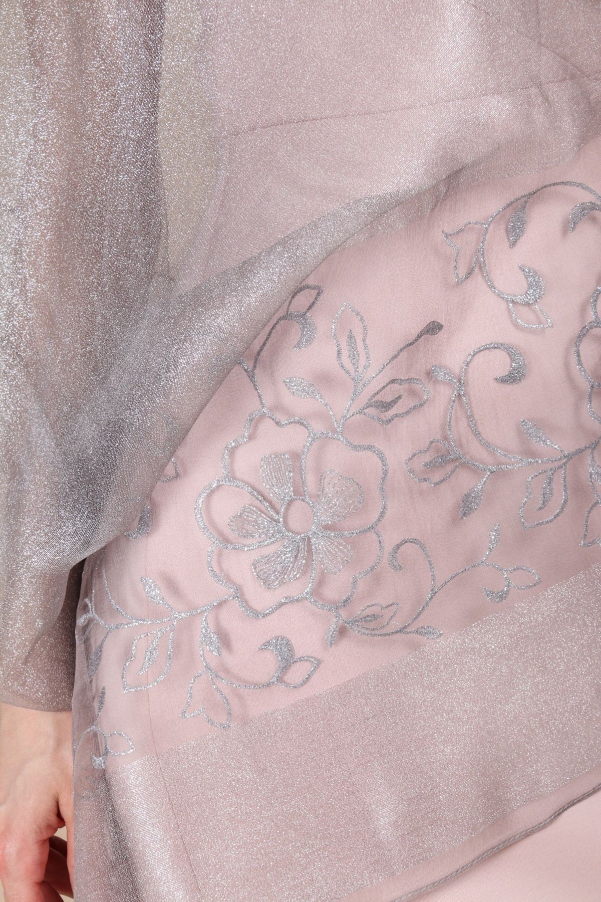 Acrylic Silk Grey Scarf