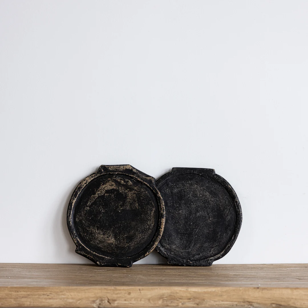 Black India Village Plate