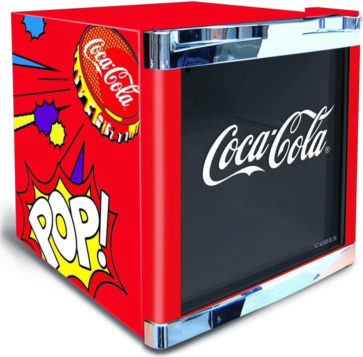 °CUBES Frigorifero per bottiglie Coca-Cola Classic/ 51 cm di altezza / 98 kWh/anno / 48 L vano frigorifero