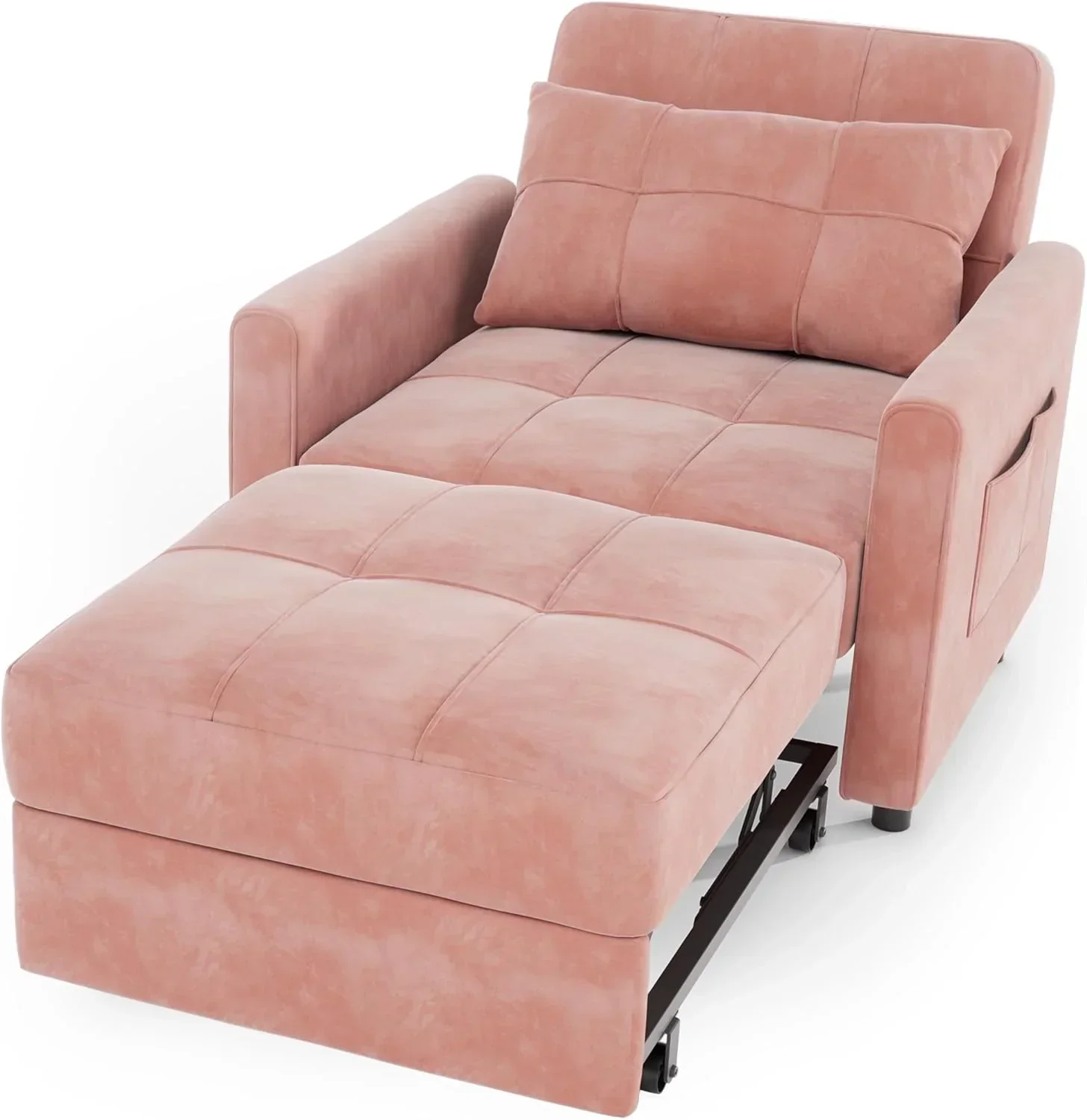 Sofa Bed Chair 3 in 1 Convertible Pullout Single Sleeper Chair Bed Spacious Multifunctional Sofa