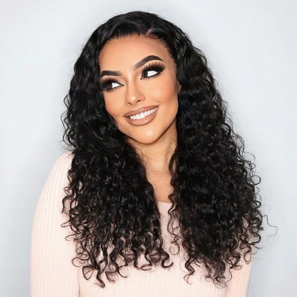 BOGO SALE|12 To 22 Inch Water Wave Human Hair 8X5 13x4 360 Lace Frontal Wig 180% Density