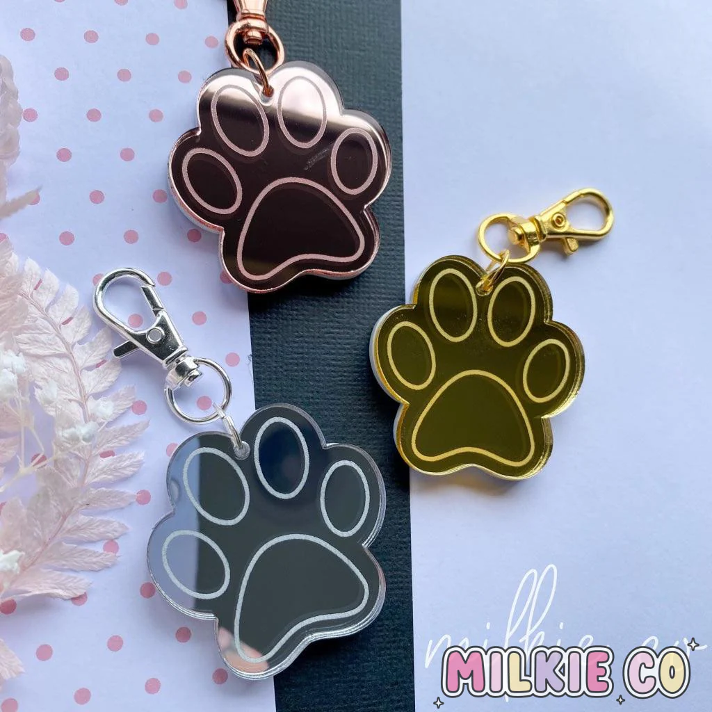 Paw Print Keyring