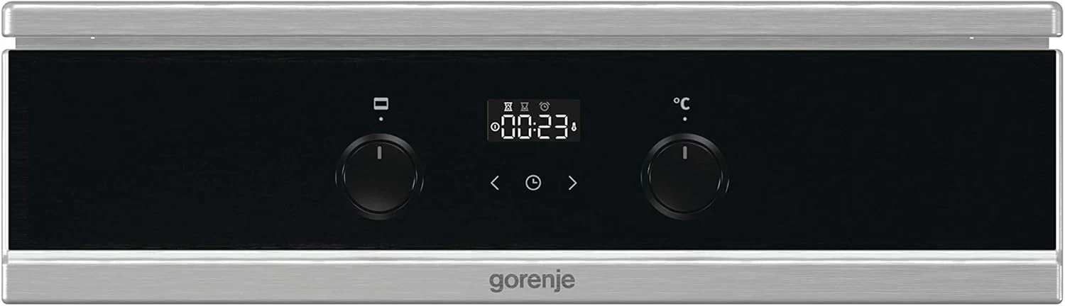 Gorenje GEIT5C61SPG Standherd mit Induktionskochfeld, 50 cm, 70 Liter,Silber, PerfectGrill, AirFry, FrozenBake, Pizza Mode 300°C, AquaClean, Made in Europe, inox