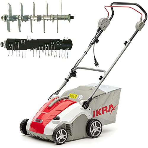 IKRA scarificatore arieggiatore elettrico IEVL 1738, cesto di raccolta 50l, larghezza di lavoro 38cm, profondità di lavoro regolabile : Amazon.it: Giardino e giardinaggio