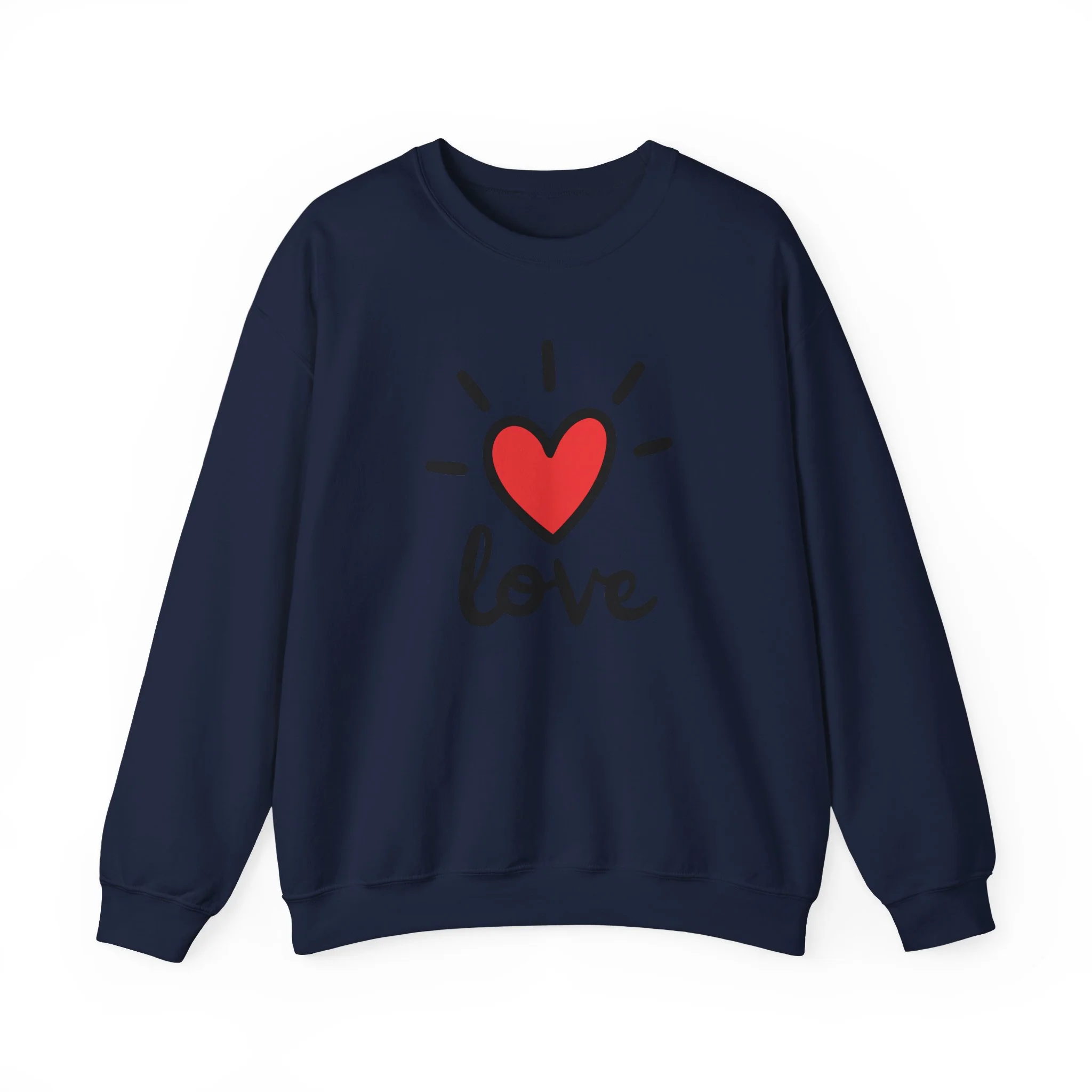 Love Heart Crewneck Sweatshirt - Red Heart 