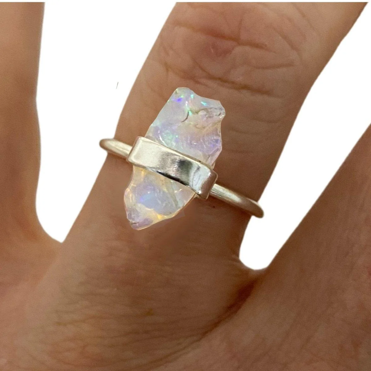Bewildering Wrapped Raw Opal Ring -L.B.D