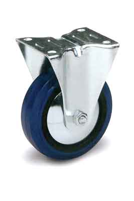 Tuff Grade V30125F-IR/BR  ~  Caster 5 Inch Rigid Blue Rubber 440Lb Cap