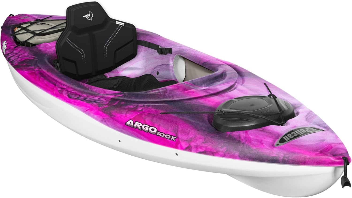 2025 Pelican Argo 100X EXO – Premium Sit-in Recreational Kayak – Exo Cooler Bag Included – 10 ft – Stardust