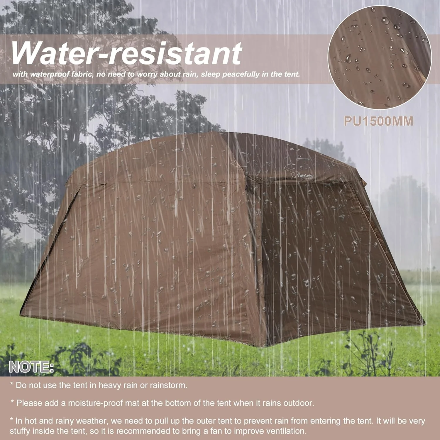 8 to 10 Person Camping Tent Large Waterproof Family Cabin Tent