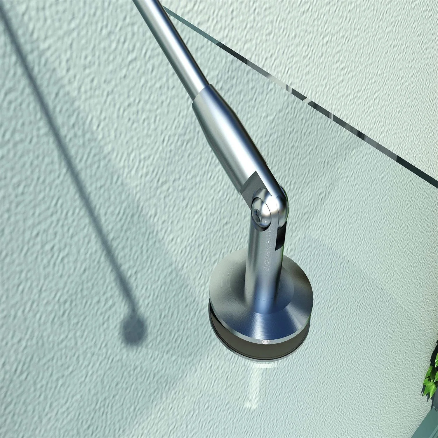 HOMCOM® luifel glazen luifel deur luifel veiligheidsglas roestvrij staal helder glas gelaagd veiligheidsglas VSG 304 200x90cm