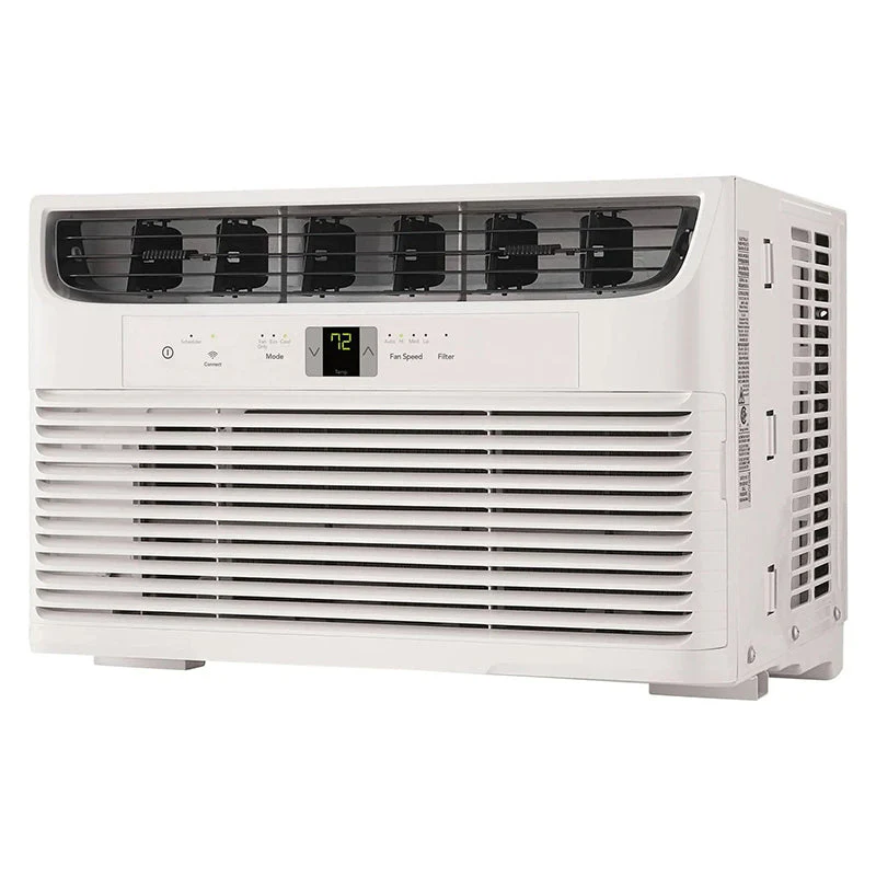 8,000 BTU Window Air Conditioner with WiFi & Remote, Multi-Speed, Eco Mode, White