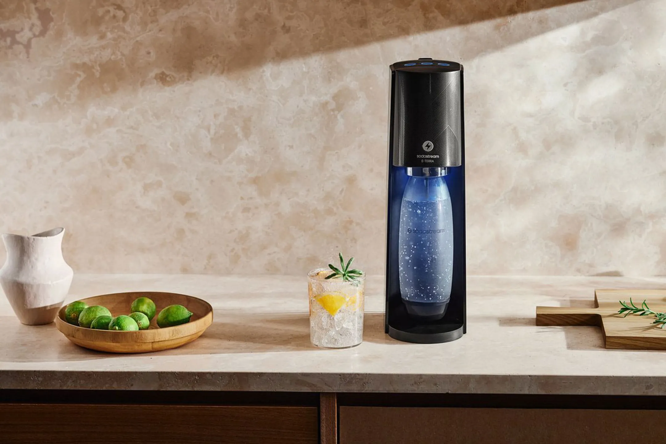 Sodastream Bruiswatertoestel E-Terra Black inclusief Cilinder Quick Connect