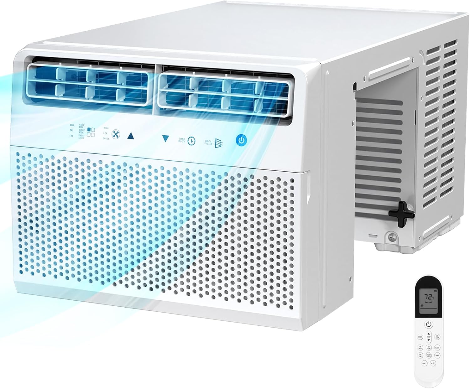 Antarctic Star 10000 BTU U-förmige Klimaanlage, ultra-leise Fensterklimaanlage kühlt bis zu 450 Quadratmeter, Sattelfenster-Wechselstrom-Einheiten mit