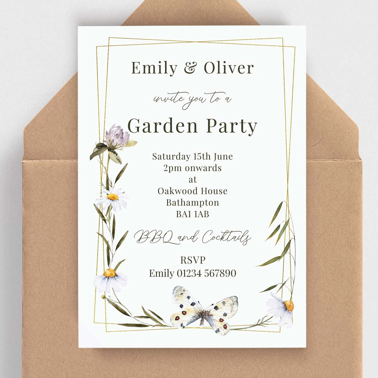Wild Flowers Party Invitation
