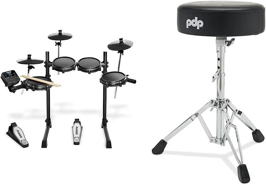 Alesis Turbo Mesh Kit - Electric Drum Set with Over 100 Sounds Mesh Drum Pad