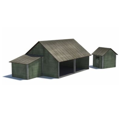 Tractor Shed & Smoke House (green)