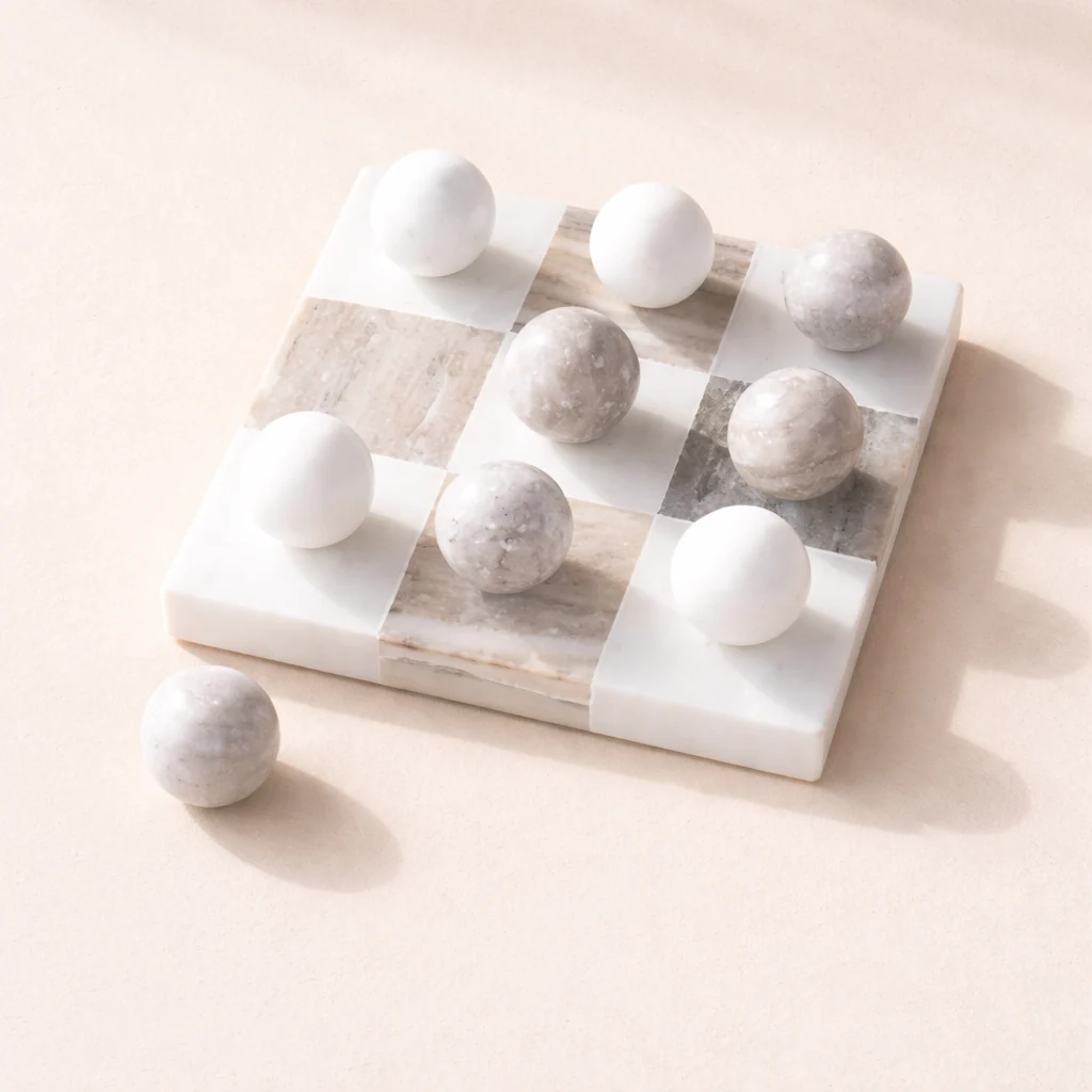 Marble Tic Tac Toe Game