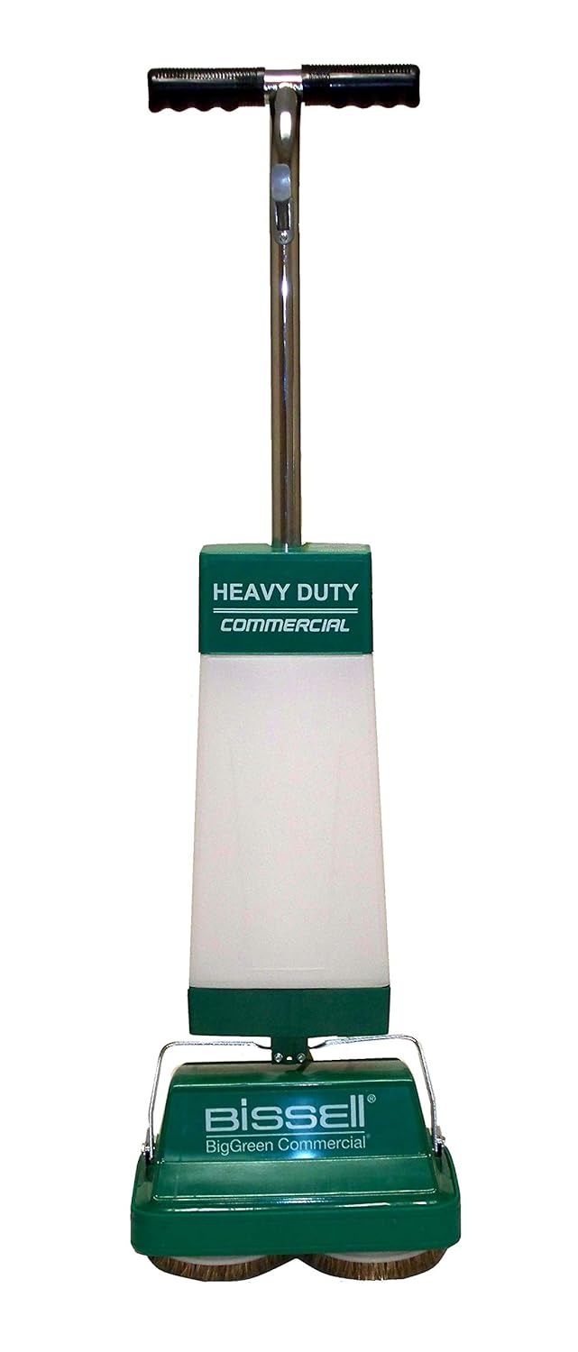 BISSELL BigGreen BGFS5000 Portable Floor Scrubber & Polisher, 12′′ Cleaning Path, 4.2 Amp Motor, White/Green