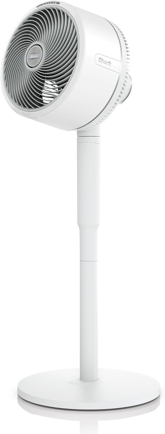 Shark FlexBreeze Ventilator Leise, Hybrid Ventilator Kabelgebunden & Kabellos, Tragbar, für Innen- und Außenbereich, UV- & Wasserbeständig, Ultraleistungsstark, Ultraleise, Weiß FA220EU