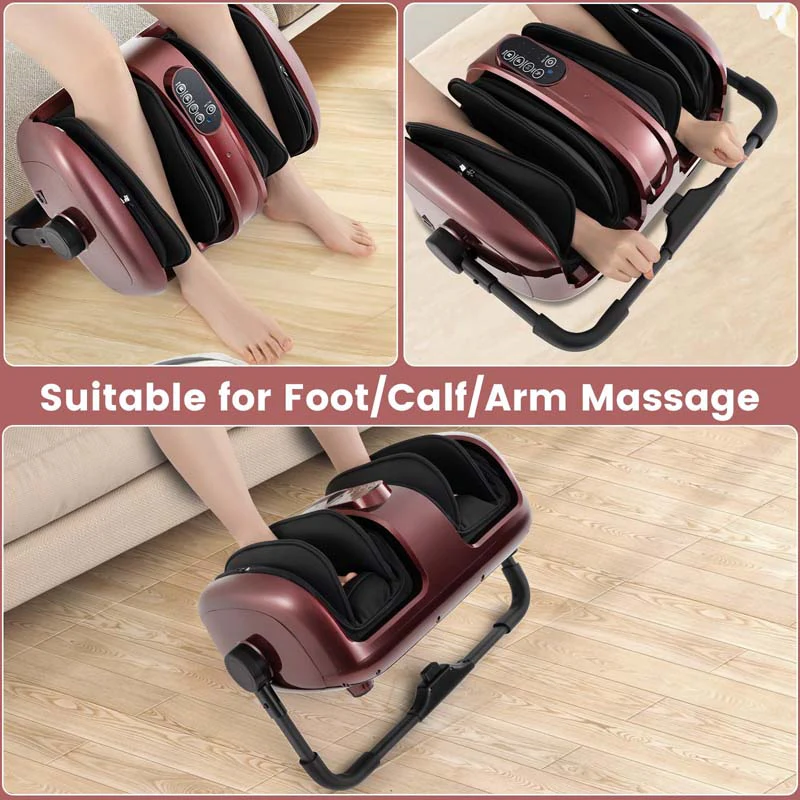 Shiatsu Foot & Calf Massager with Heat, Vibration Compression Electric Leg Massager for Neuropathy, Plantar Fasciitis Relief, Muscle Arm Relax