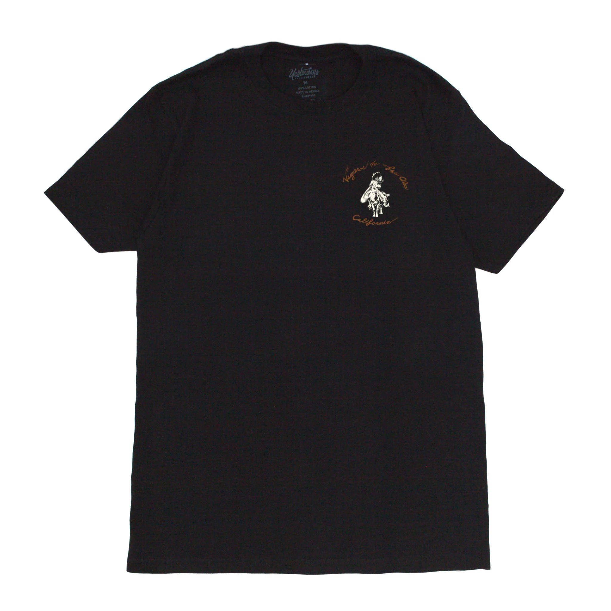 Vaqueros de las Olas Short Sleeve T-Shirt - Black / Rust