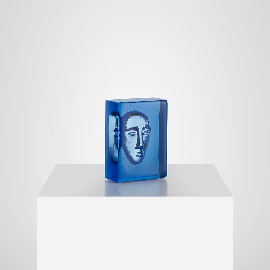 Man Azure Glass Art, Limited Edition 1000