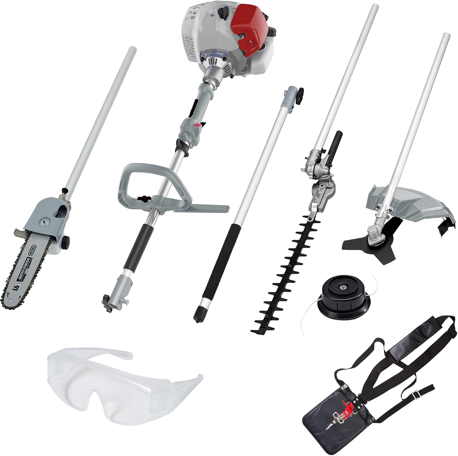 IKRA Multitool IBKH 33-1 Benzin 4in1 Garten Multifunktionswerkzeug inkl. Schutzbrille