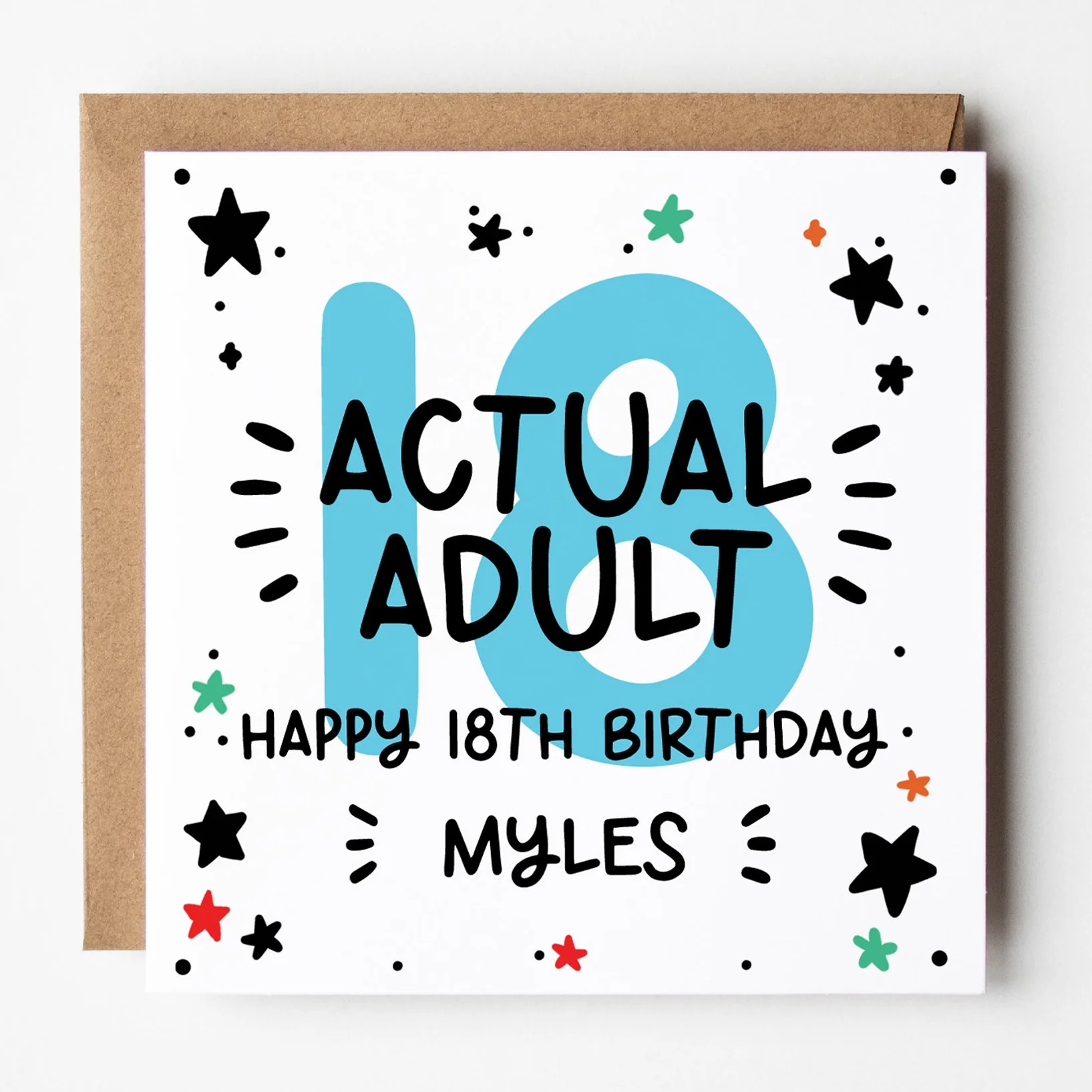 18th Birthday Card a?�� Personalised 18th Birthday Card For Boys a?�� Actual Adult 18th Birthday Card a?��