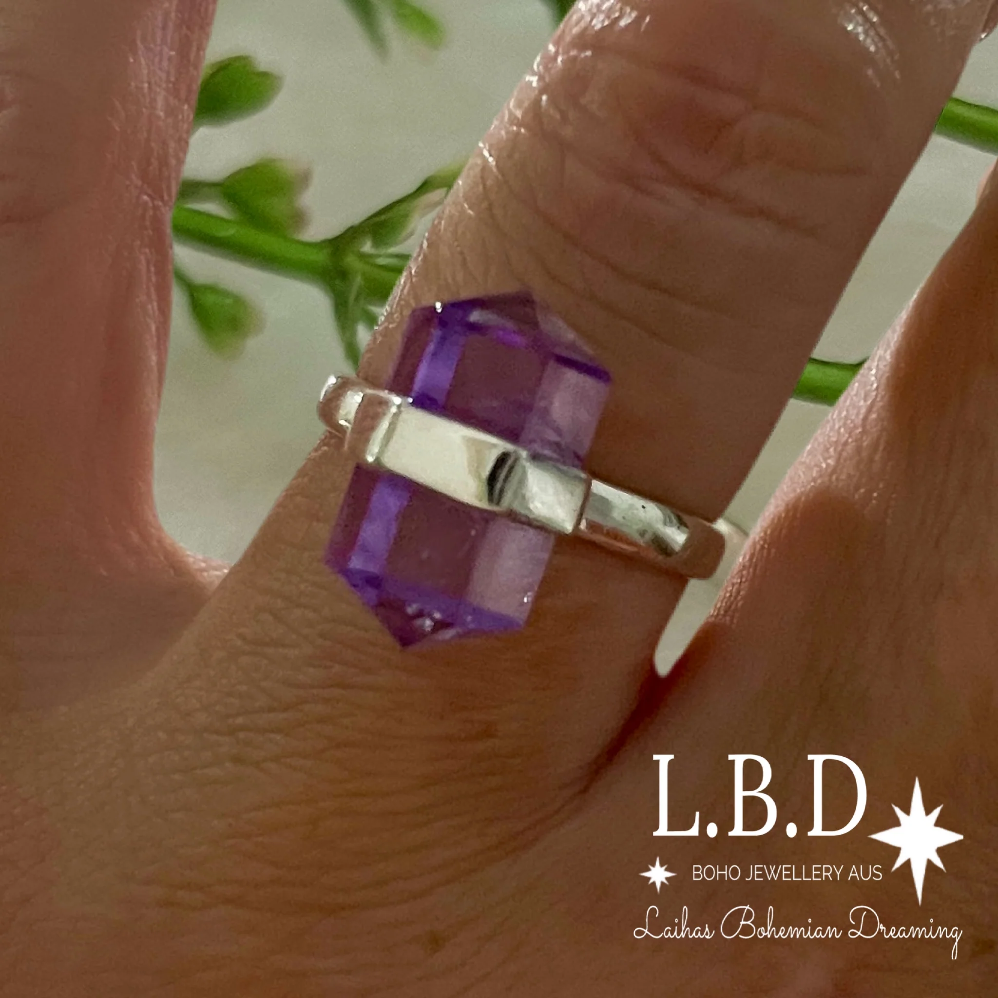 Laihas Crystal Kindness Amethyst Ring
