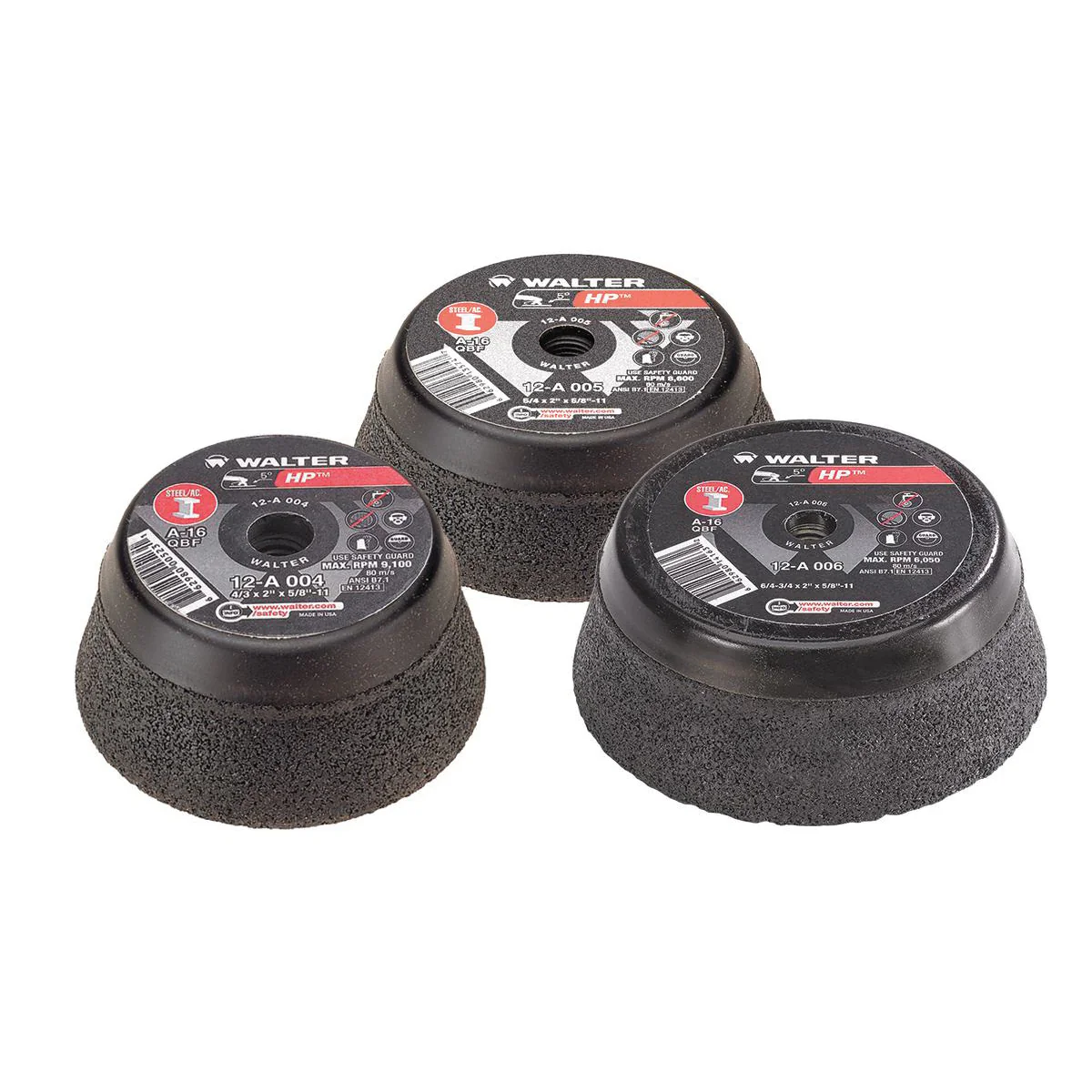 WALTER 12A005  ~  5 Inch Cup Wheel For Steel