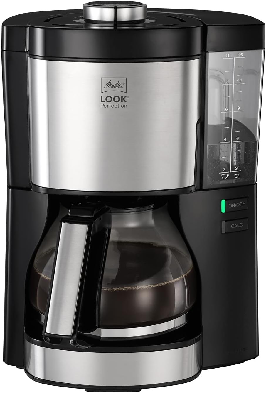 Melitta Look Perfection - Filterkaffeemaschine - mit Thermokanne - Tropfstopp - 10 Tassen - Schwarz (1025-16)