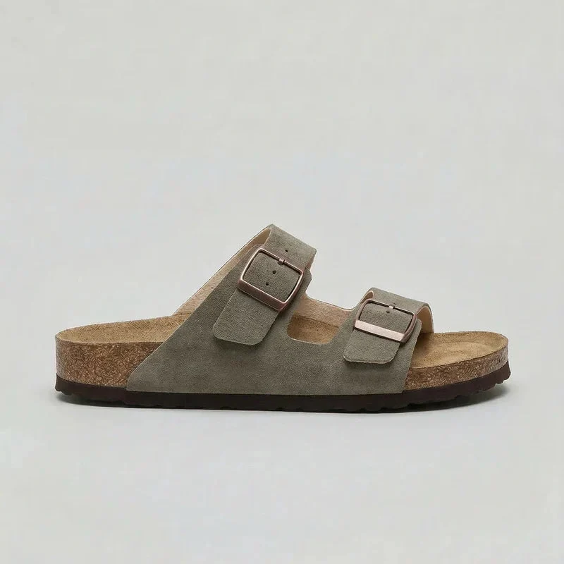 Unisex Double-Strap Sandals Adjustable Buckle Design
