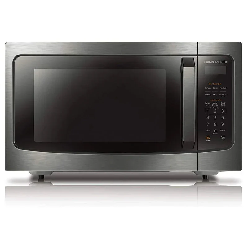 Air Fryer Combo 8-in-1 Countertop Microwave Oven, with Convection, Broil, Odor Removal Mode, 12.4" Position Memory Turntable, Child-Lock, 1.0 Cu.ft, Black Stainless Steel, ML2-EC10SA(BS)
