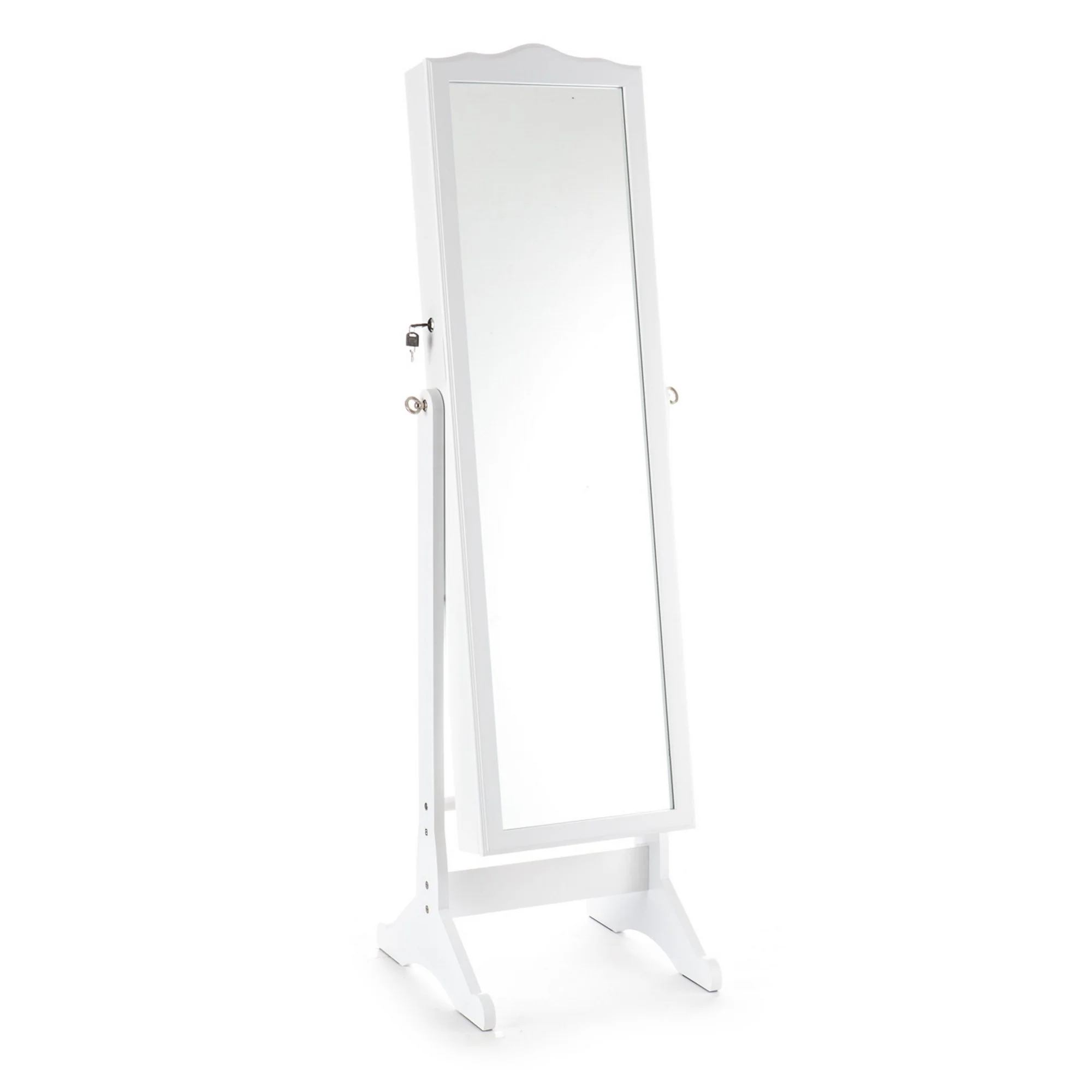 Specchiera da Bagno Bianca con Contenitore – Effetto Legno – 152x40x46,5 cm – Design Salvaspazio