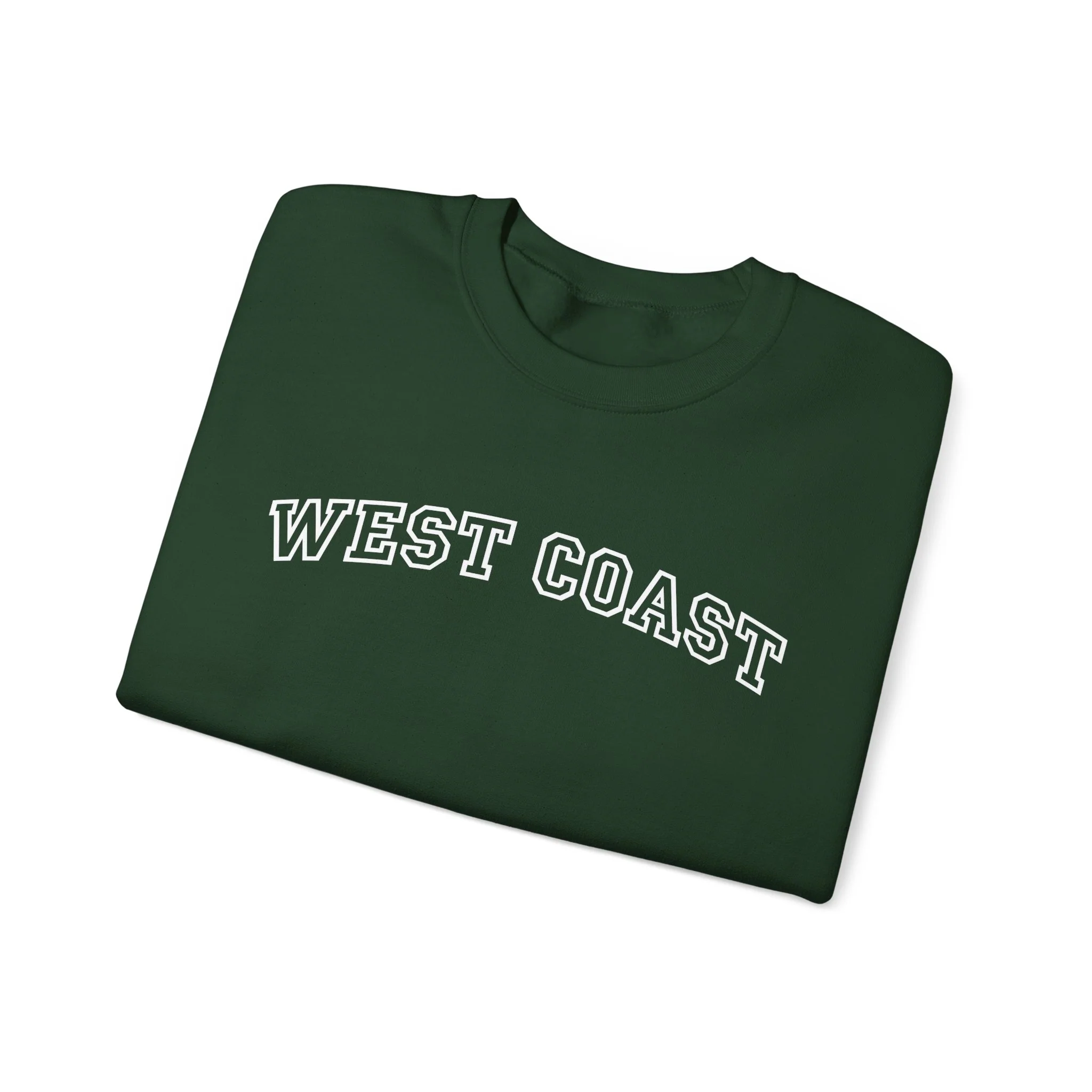 West Coast Crewneck Sweatshirt - Classic Arched Text Pullover