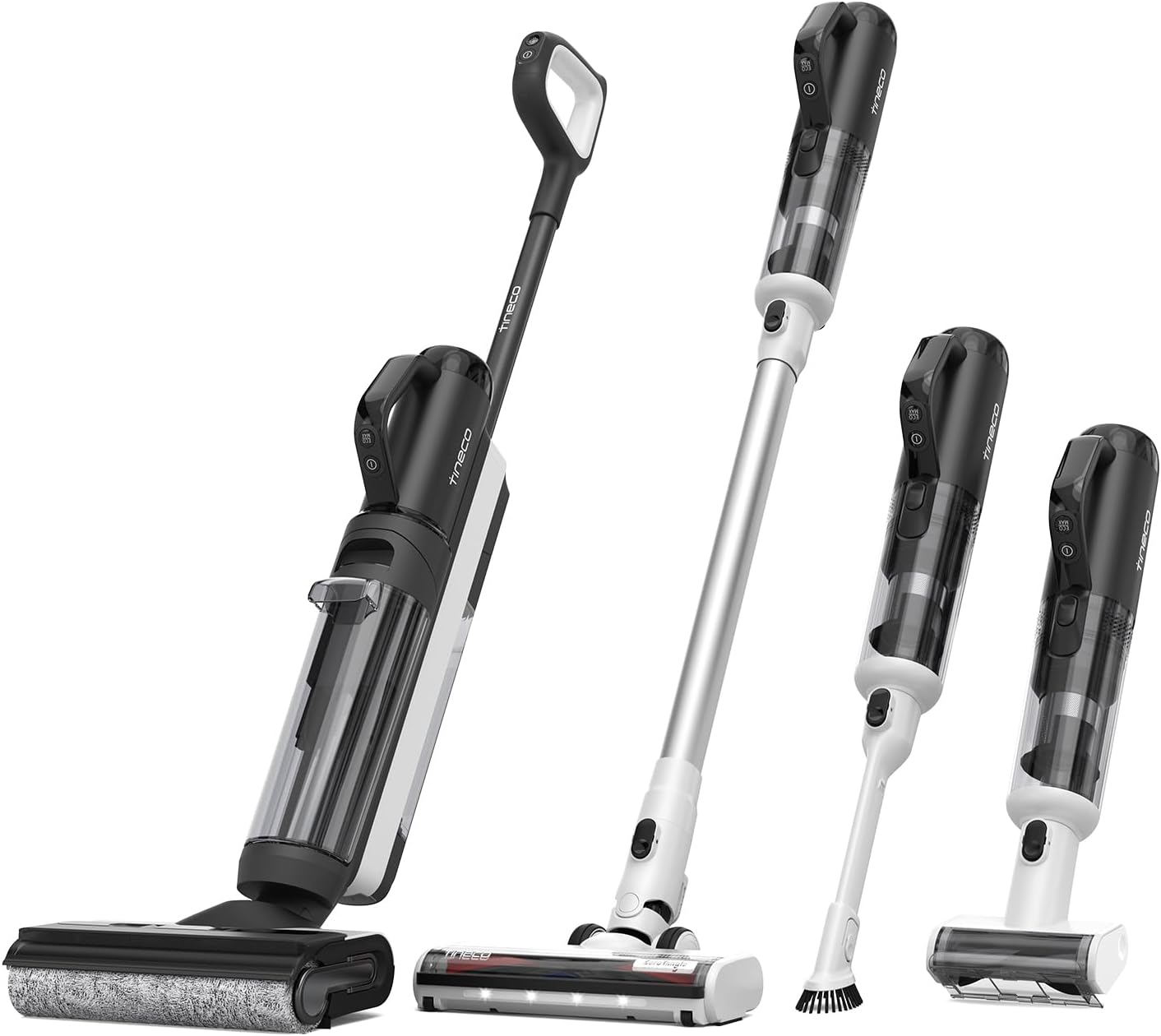 Tineco Floor One Switch S6 Nettoyeur de Sol, Aspirateur Laveur sans Fil 5-en-1, Séchage Flash en 5 Min, Auto-Nettoyage, Brosse ZeroTangle, Nettoyage Angles des 2 côtés