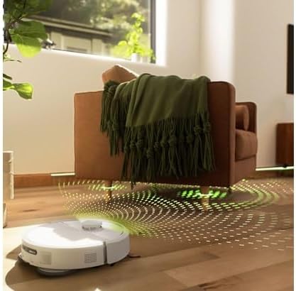 iRobot Roomba Plus 405 Combo Robot + AutoWash - Base Multifonction - Lavage et séchage des lingettes - LiDAR Clearview - 75 Jours d'autovidage - Double Lavage avec SmartScrub - Blanc