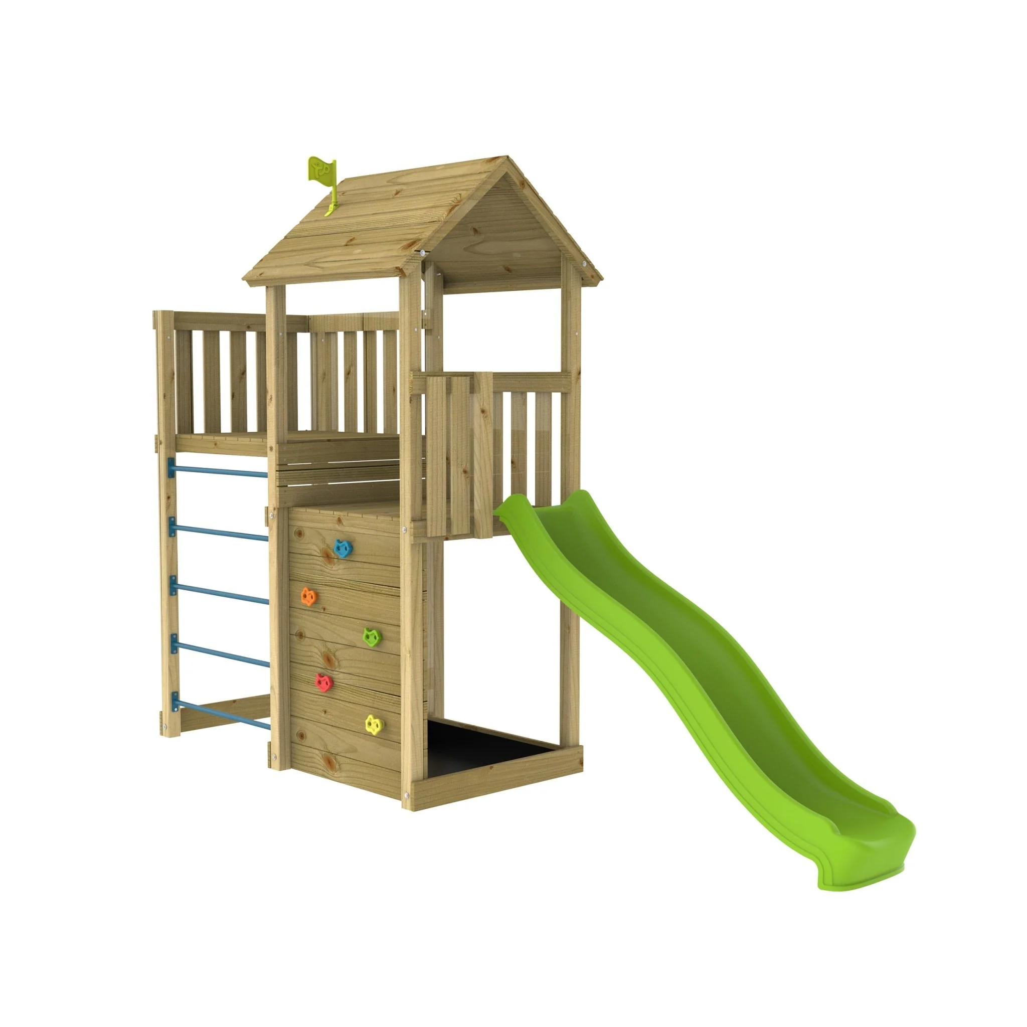 TP Skywood Klimtoren van Hout met Glijbaan en Sky Deck C FSC Gecertificeerd