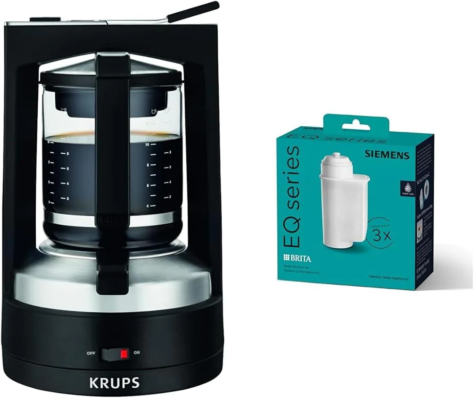 Krups KM4689 Filterkaffeemaschine T8 | 850 Watt | Automatische Abschaltung | 8-12 Tassen | Beleuchteter Ein-/ Ausschalter | Schwarz