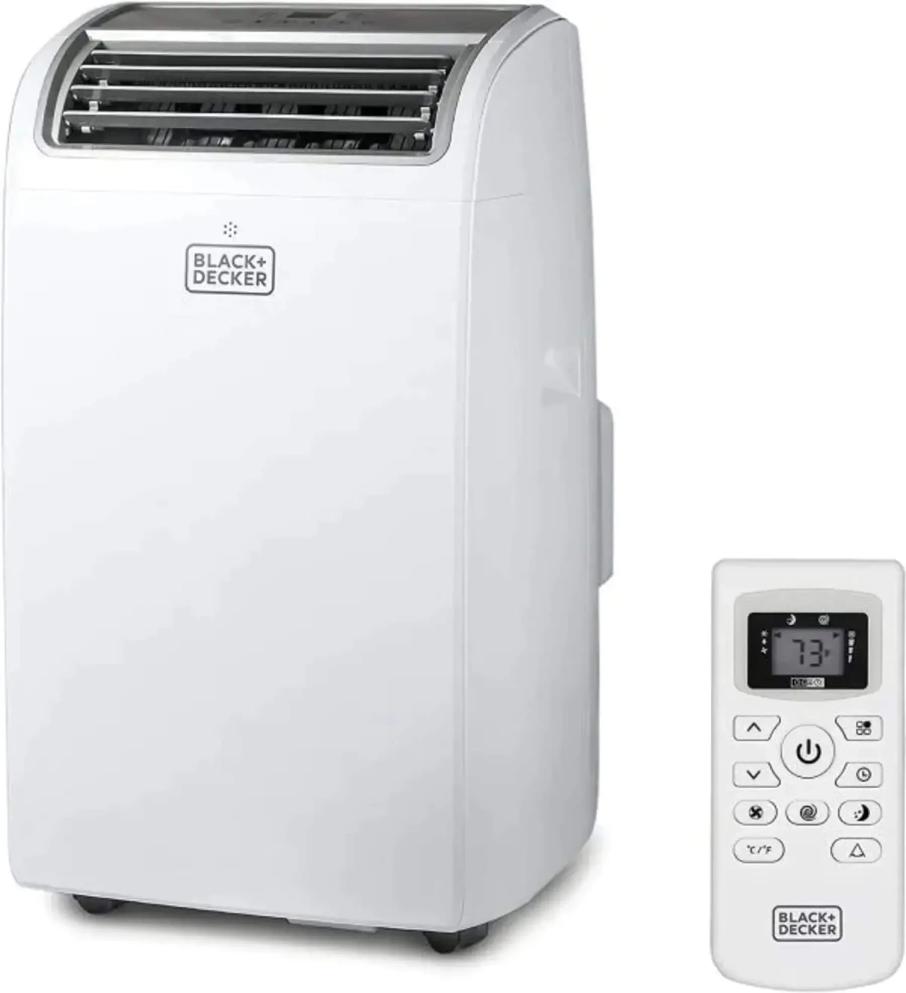 BLACK+DECKER Légkondicionáló, 14 000 BTU Hordozható légkondicionáló akár 65 m²-es helyiségbe, távirányítóval, fehér