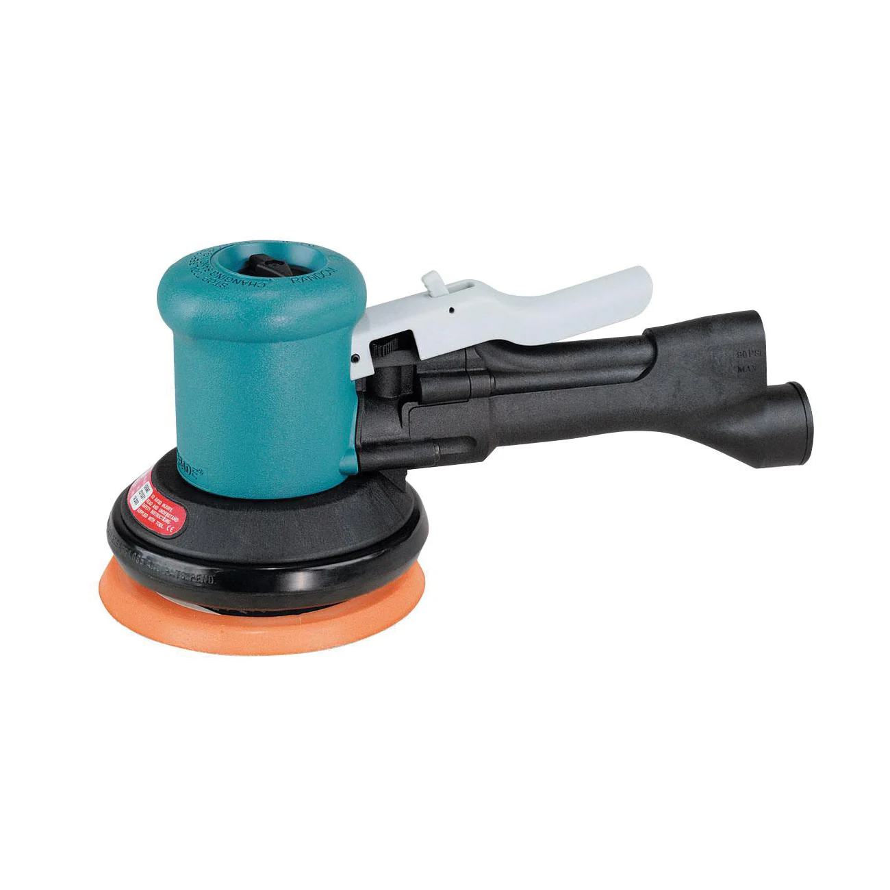 Dynabrade Dynalocke 58431  ~  5 Inch Diameter Dynalocke Dual-Action Sander Self-Generated Vacuum .4 Hp 12000 Rpm 3/16 Inch Diameter Orbit/Rotary Rear Exhaust