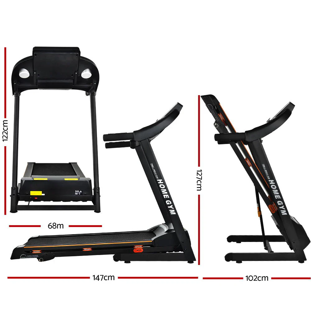 Everfit futópad elektromos otthoni edzőtermi fitneszgép hidraulikus 420mm