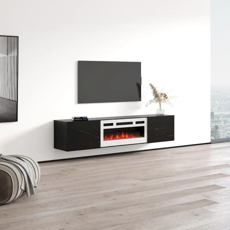 Baja WH-EF Floating Fireplace TV Stand
