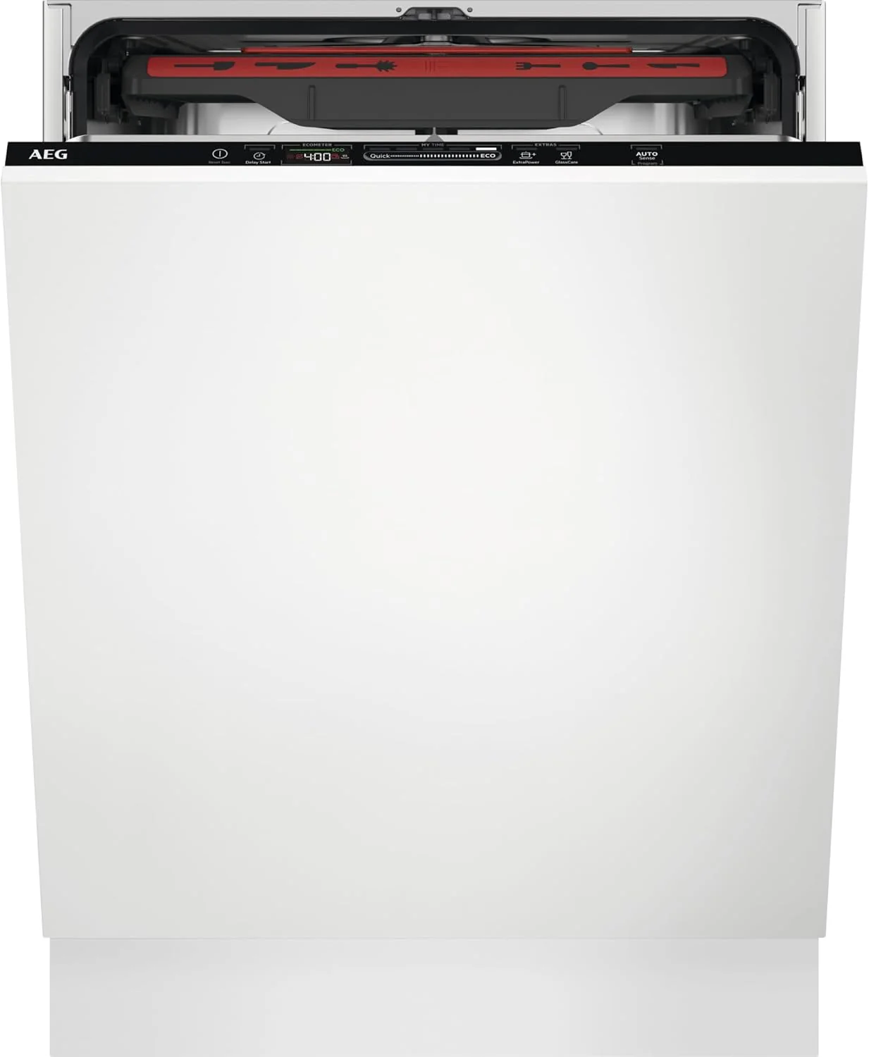AEG FSB64907Z Integrated Dishwasher, 60 cm, 14 Place Settings, AirDry Drying, Satellite Sprinkler Arm, Glassware, 7 Programs, 3 Temperatures, 44 dB(A), 6000 Series, Class C