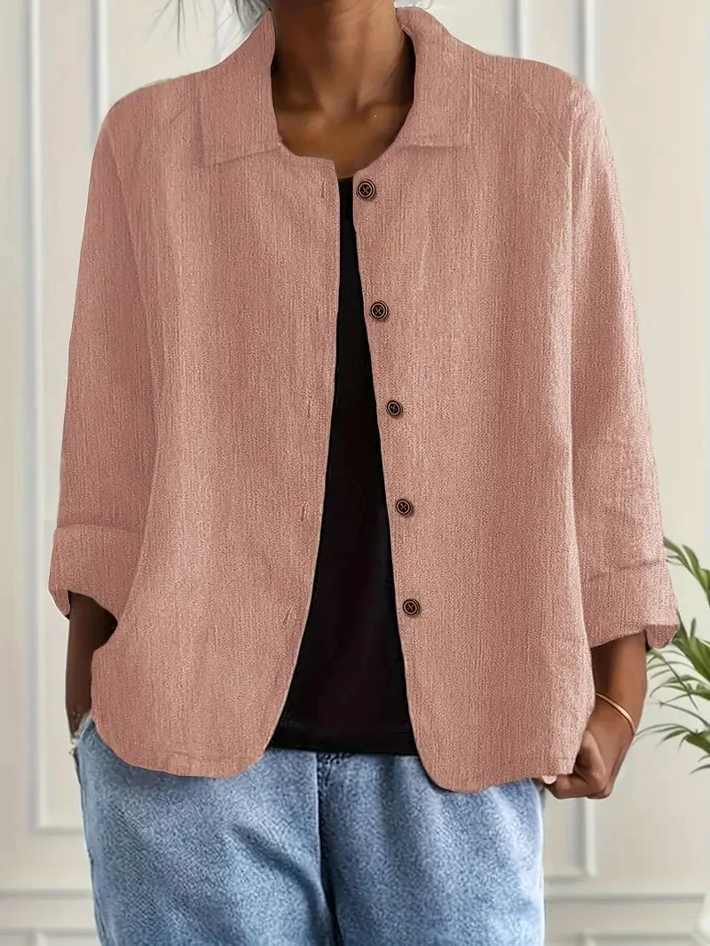 Women��s Lightweight Button Front Jacket Casual Summer Style