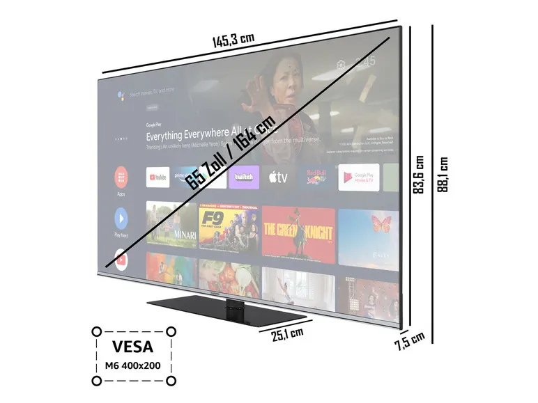 Fernseher »QUAN900M« QLED Android Smart TV 4K UHD