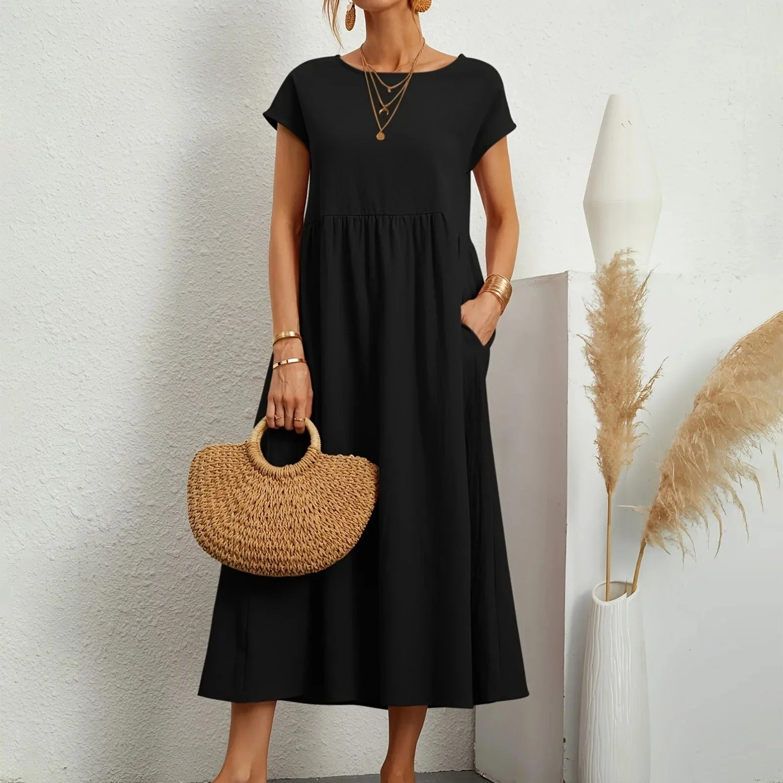Womena??s Elegant Dress Flattering Silhouette for Day to Evening